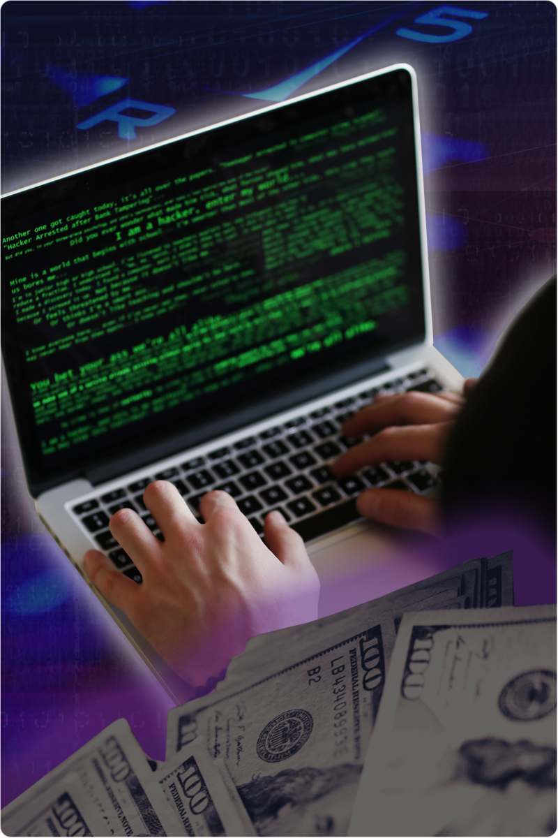 person typing code on a computer