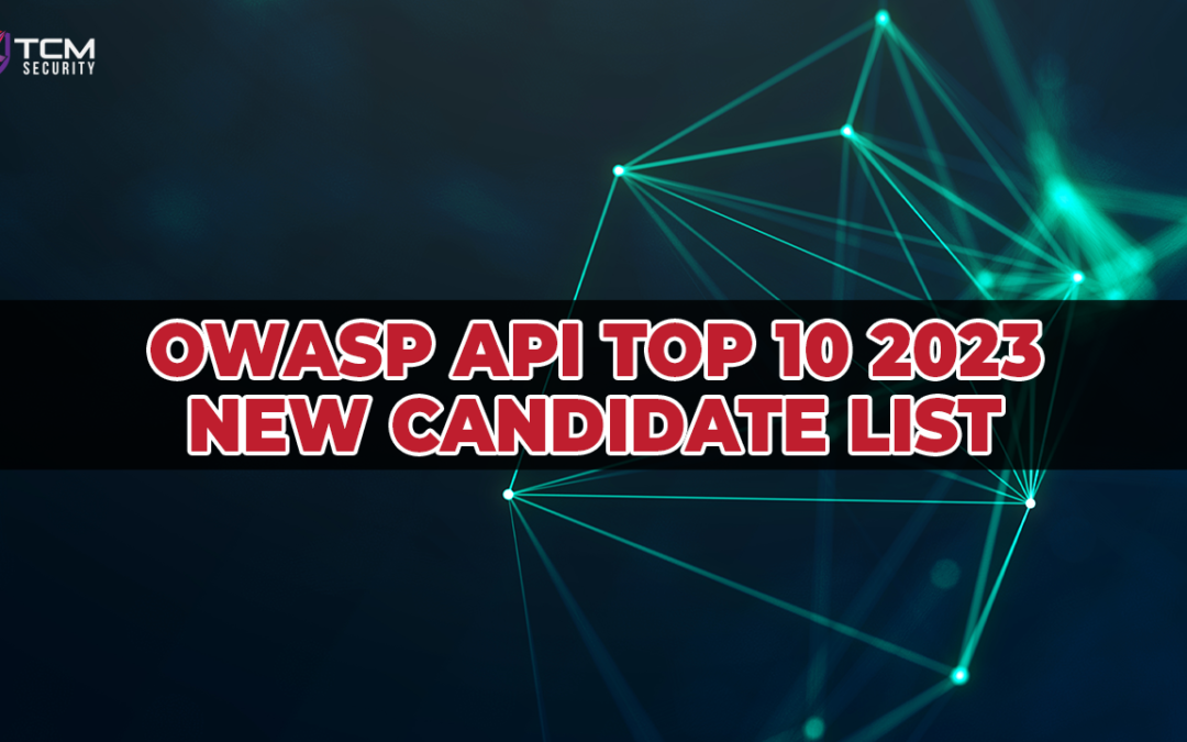 OWASP API Top 10 2023 Candidate List