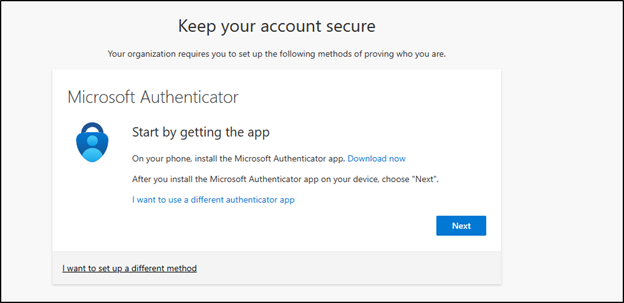 Keep Your Account Secure - Microsoft Authenticator