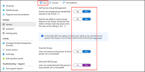 Self Service Group Management O365