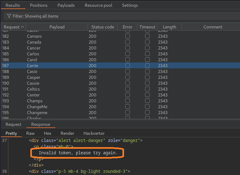 1 Brute force attack with CSRF token