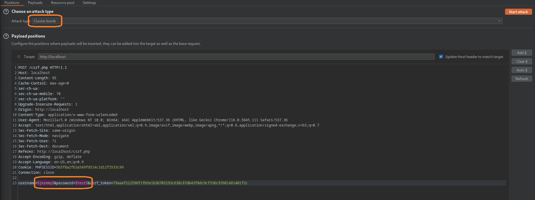 8 BURP Suite Intuder setup