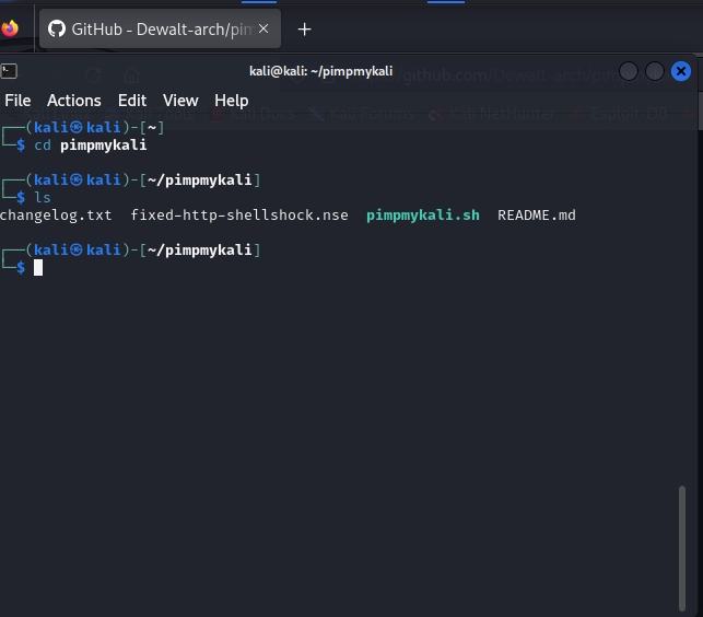 pimpmykali-4 change the directory in kali linux