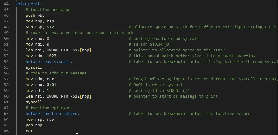 echo-print-assembly-code-sample Example of echo print code in assembly