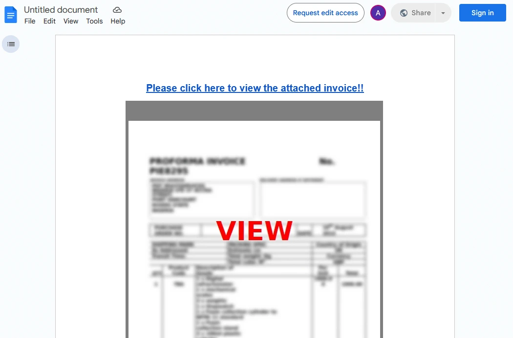 example-of-phishing-document-in-google-docs Example of a phishing document in Google Docs